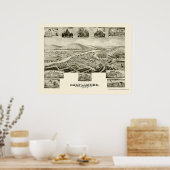 合流点， PAパノラママップ – 1905 ポスター (キッチン)