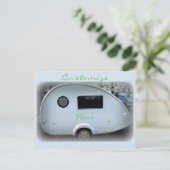 合理化されたティアドロップトレーラーgypsy caravan ポストカード (スタンド正面)