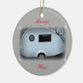 合理化された涙のトレーラーのジプシーのキャラバン セラミックオーナメント (左)