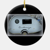 合理化された涙のトレーラーのジプシーのキャラバン セラミックオーナメント (裏面)
