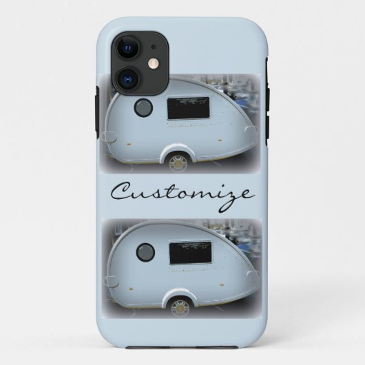 合理化された涙のトレーラーのジプシーのキャラバン Case-Mate iPhoneケース (裏面)