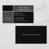 合理化されたPro名刺、石板グレー 名刺 (正面/裏面)