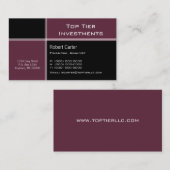 合理化されたPro Business Card、Burgundy 名刺 (正面/裏面)
