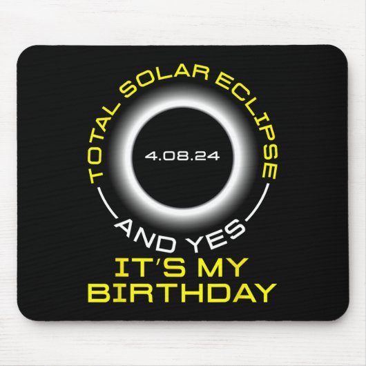 合計太陽のEclipseとYesIt#39;s誕生日Ap マウスパッド (正面)