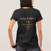 合計太陽のEclipse魔法2側面のテキスト Tシャツ (裏面)