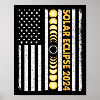 合計太陽のEclipse 2024全数相アメリカ合衆国 ポスター