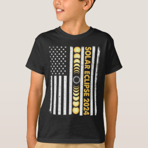 合計太陽のEclipse 2024全数相アメリカ合衆国 Tシャツ