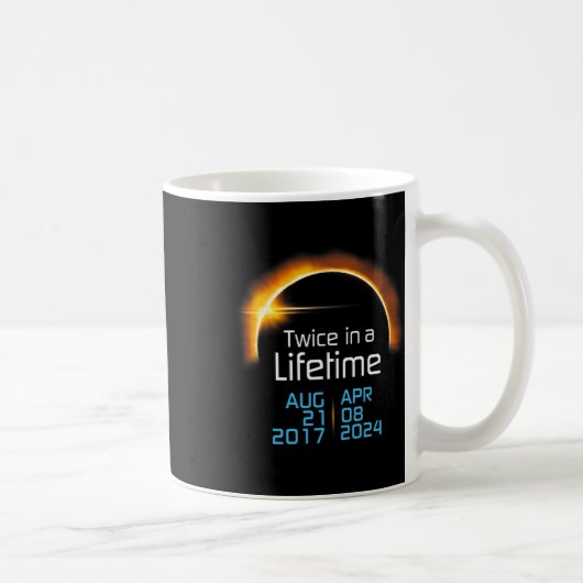 合計太陽のEclipse 2024 2017全体 コーヒーマグカップ (右)