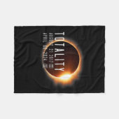 合計太陽のEclipse 2024 2017全体 フリースブランケット (正面(横))