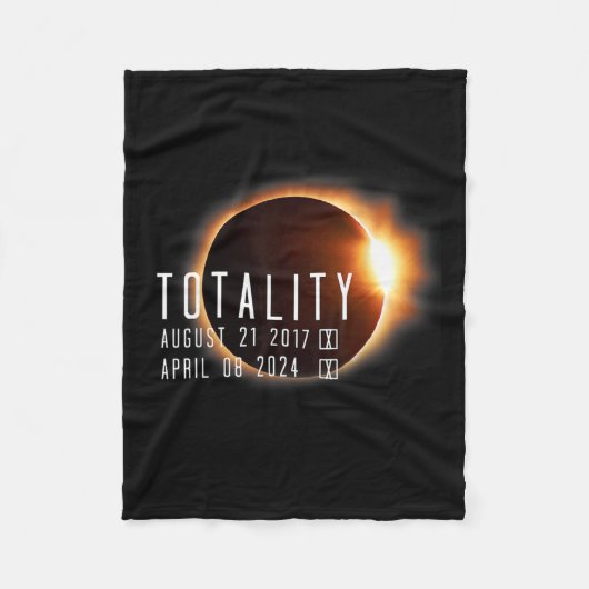 合計太陽のEclipse 2024 2017全体 フリースブランケット (正面)