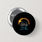 合計太陽のEclipse 2024 2017全体 缶バッジ (正面&裏面)