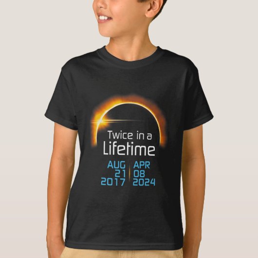 合計太陽のEclipse 2024 2017全体 Tシャツ (正面)
