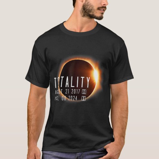 合計太陽のEclipse 2024 2017全体 Tシャツ (正面)