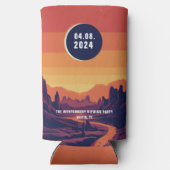 合計太陽のEclipse 4.8.2024のカスタム場所 スリム缶クーラー (裏面)