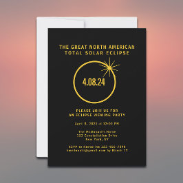 合計太陽のEclipse 4/8/2024 USA表示パーティー 招待状