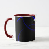 合計抽象芸術数学アートコーヒーマグ マグカップ (左)