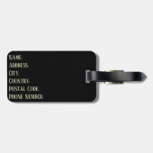 合計Eclipse 2024レトロGroovy 60の70のビデオ ラゲッジタグ (裏面横)