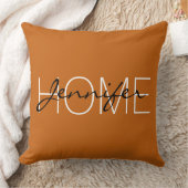 合金オレンジ色ホームモノグラム クッション (ブランケット)