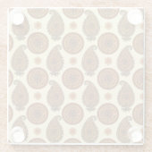 合金製ペイズリーデザイン ガラスコースター (裏面)