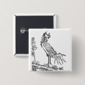 吉中国の鳥ルアン 缶バッジ (正面&裏面)