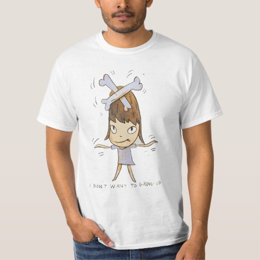 吉本奈良チビ（小さくかわいく書いた感じ） Tシャツ (正面)