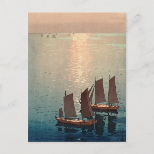 吉田博きらめく海日本の木 ポストカード (正面)