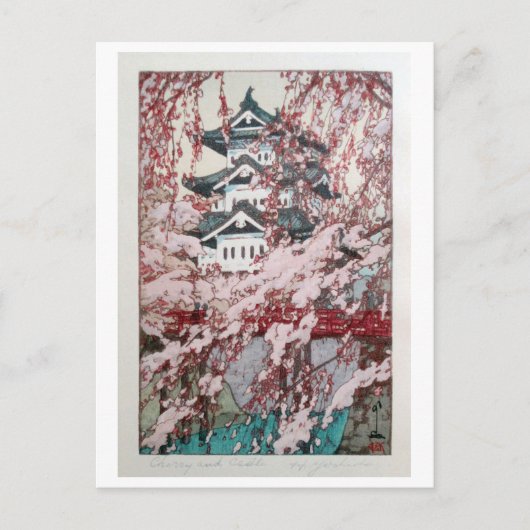 吉田弘前城のさくらんぼの花弘前城の桜 ポストカード (正面)