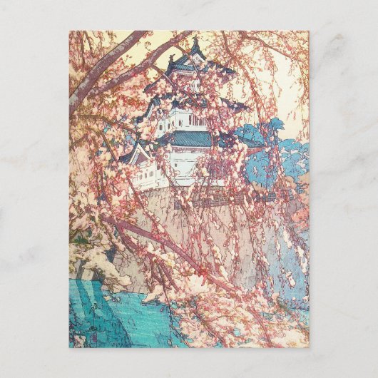 吉田弘前城日本新版画 ポストカード (正面)