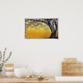 吉田敏さくらんぼの花 ポスター (キッチン)