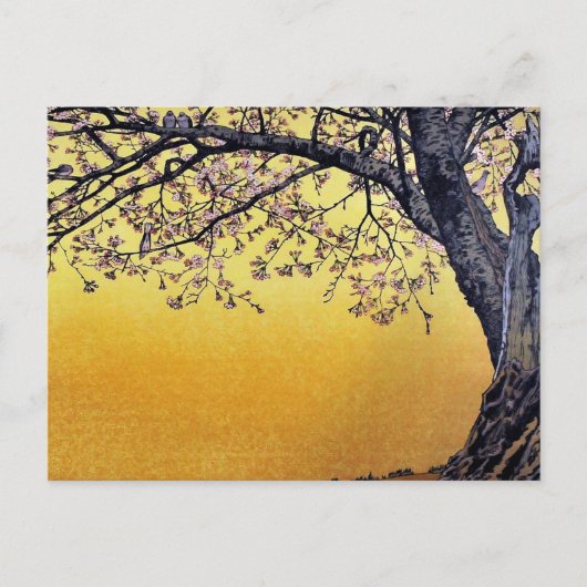 吉田敏さくらんぼの花 ポストカード (正面)