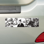 吉田松陰と鳥 バンパーステッカー (車上)