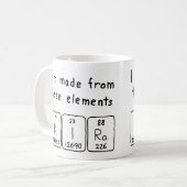 吉良定期表名mug コーヒーマグカップ (正面左)