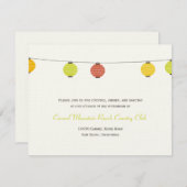 吊りランタン 結婚式の受付カード エンクロージャーカード (正面/裏面)