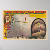 吊り下げケーブルとスパイラルランプで演奏する人 ポスター (正面)