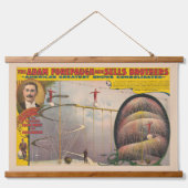 吊り下げケーブルとスパイラルランプで演奏する人 吊り下げ型タペストリー (正面)