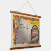 吊り下げケーブルとスパイラルランプで演奏する人 吊り下げ型タペストリー (傾斜あり)