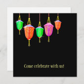 吊り下げランタン - 背景色は問いません 招待状 (正面/裏面)