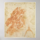 吊り下げ天使と建築スケッチ, c.1600 ポスター (正面)