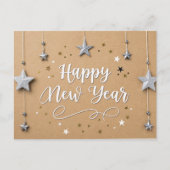 吊り星ハッピーニューイヤーシックモダン ポストカード (正面)