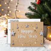 吊り星ハッピーニューイヤーシックモダン ポストカード