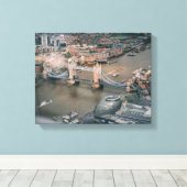 吊り橋の空中写真 キャンバスプリント (インサイチュ (ウッドフロア))