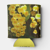 吊るされた黄色のラン 熱帯の花 缶クーラー (裏面)