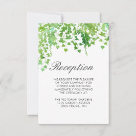 吊るしグリーンの結婚式披露宴インフォカード 招待状