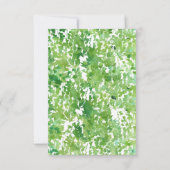 吊るしグリーンの結婚式披露宴インフォカード 招待状 (裏面)