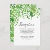 吊るしグリーンの結婚式披露宴インフォカード 招待状 (正面/裏面)