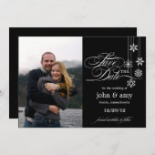 吊るし雪の結晶 Save The Date 発表 セーブザデート (正面/裏面)