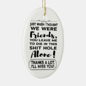 同おもしろい僚のお別れ離れが始まる遠くに セラミックオーナメント (右)