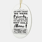 同おもしろい僚のお別れ離れが始まる遠くに セラミックオーナメント (左)