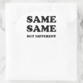 同じだが違う 楕円形シール (バッグ)