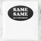 同じだが違う 楕円形シール (バッグ)